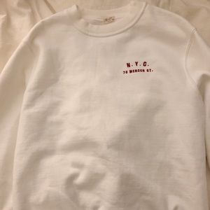 Brandy Melville white crewneck sweatshirt